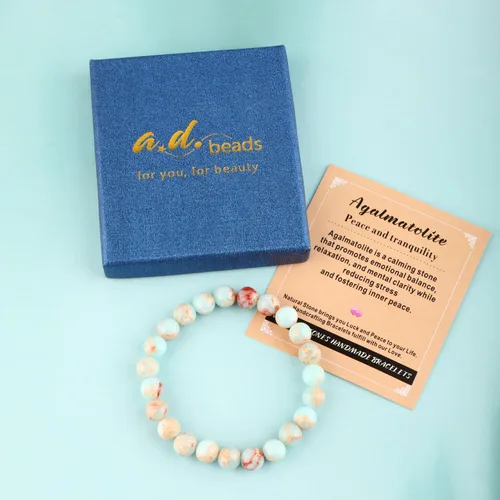 Vista 5 de AD Beads 4mm6mm8mm10mm Handmade Bracelet - Natural Gemstone for Peace and Tranquility - Meditation, Yoga, Healing and Energy Gift for Unisex