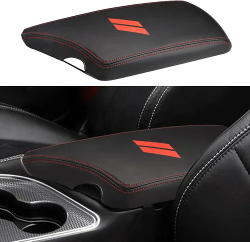 Vista 10 de INTGET Funda de Reposabrazos de Consola Central de Coche para Accesorios Dodge Challenger 2023 2022 2021 2020 2019 2018 2017 2016 2015 Funda