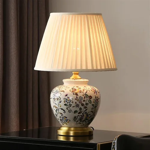 Vista 8 de BGGJJ Lamp for Desk Nordic Luxury Ceramic Table Lamp Bedroom Bedside Lamp Study Living Room Office Retro Decorative Table Lamp Desk Lamps for Home