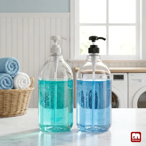 Vista 9 de GMISUN Dispensador de jabón de detergente para ropa, dispensador de detergente líquido para ropa, contenedor para decoración de lavandería