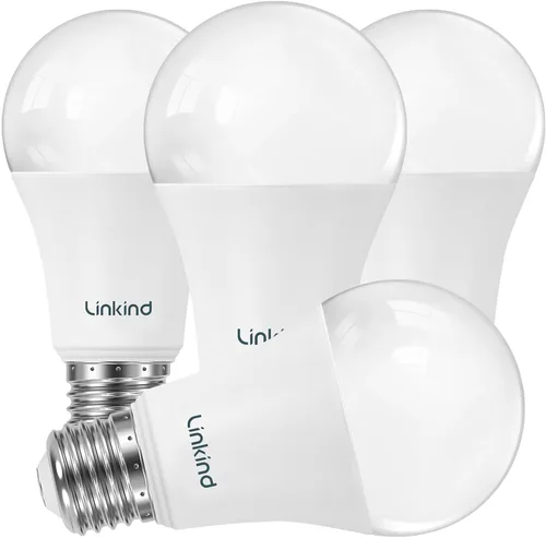 Vista 14 de Linkind Bombilla LED A19, equivalente a 40 W, 5 W 2700 K, blanco suave, 450 lúmenes no regulables, base estándar E26, certificación UL de eficiencia