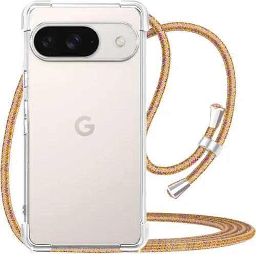 Vista 35 de YESPURE Funda para teléfono Google Pixel 7 Pro, transparente, ajustable, con cordón para el cuello, para mujeres, niñas, TPU suave, delgada, a