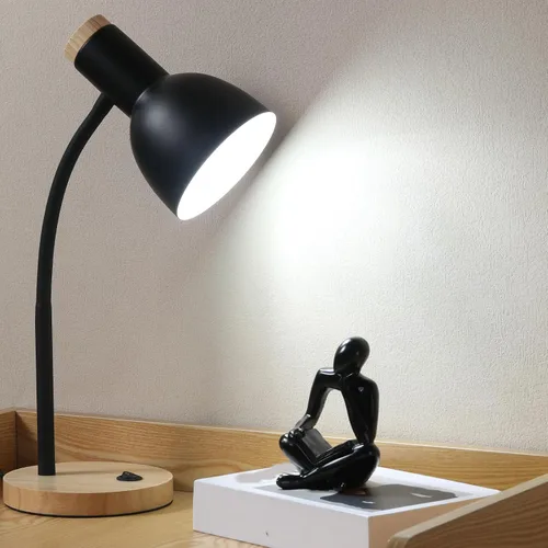 Vista 10 de Lámpara de mesa, lámpara de escritorio ajustable de madera, lámpara para dormitorio y mesita de noche para sala de estar, dormitorio, habitación