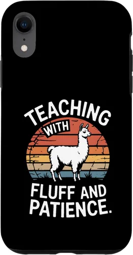 Vista 25 de Teaching with Fluff and Patience Llama Teacher Classroom Case for iPhone 16
