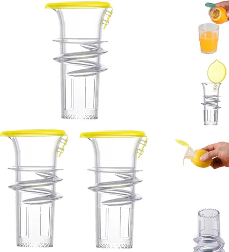 Vista 12 de Exprimidor manual de limón, exprimidor manual de naranja limón, exprimidor de cítricos de mano y vertedor de limón, exprimidor de limón, tapa