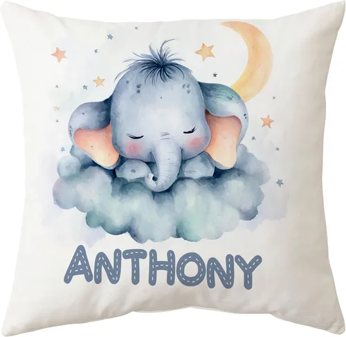 Vista 11 de Hyturtle Almohada personalizada con anuncio de nacimiento para niños y niñas (inserto incluido), almohada de guardería, almohada de estadísticas