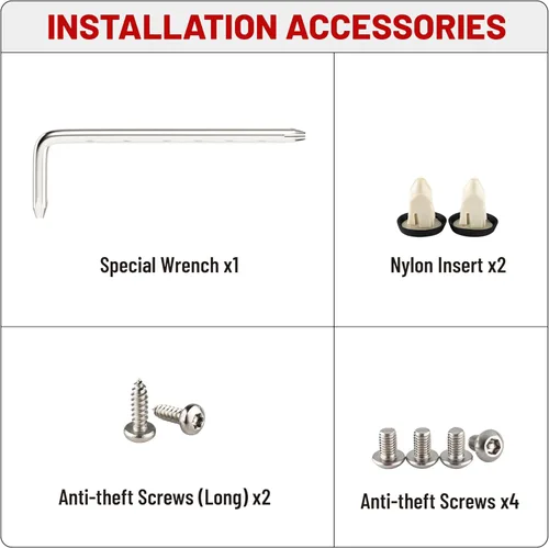 Vista 8 de RED WOLF Rear License Plate Frame Bracket Holder Mount Fit for 2005-2024 BMW 1/2/ 3/5 / 6/ X Series, 328i 323i 528i M3, 2002-2019 Mini Cooper