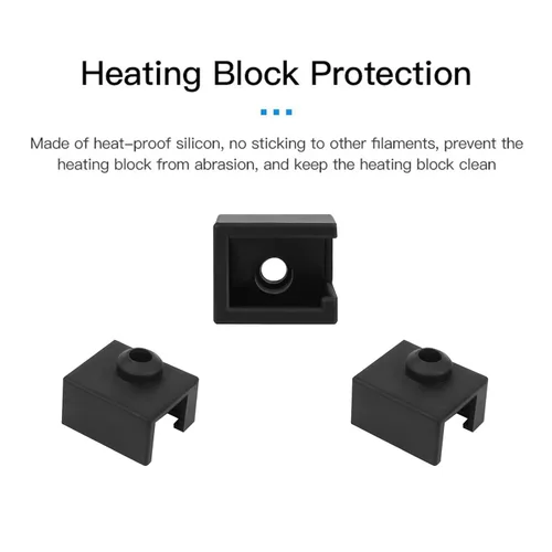 Vista 2 de Creality Original 5 calcetines de silicona Ender 3 S1/Ender 3 S1 Pro y 10 boquillas de 0.016 in, compatibles con extrusora Creality Sprite