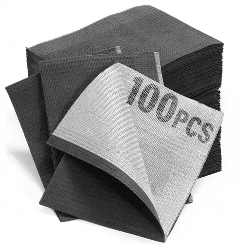 Vista 11 de LA MIERE 100P Baberos Dentales Desechables Rosa de 13 x 18 pulgadas - Hoja de Babero para Tatuajes Impermeable de 3 Capas, Cubierta de Bandeja