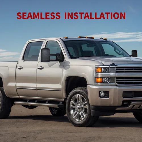 Vista 6 de YITAMOTOR Espejos de remolque compatibles con Silverado Sierra 1500 2014-2018, Silverado Sierra 2500 HD/3500 HD 2014-2018, espejos laterales