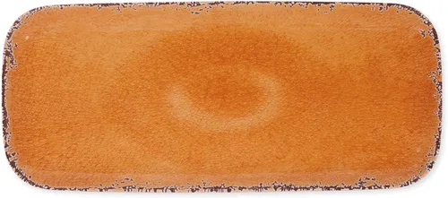 Vista 6 de UP ware Bandeja rectangular de melamina de 15 pulgadas, bandeja de alimentos sin BPA (crema agrietada)