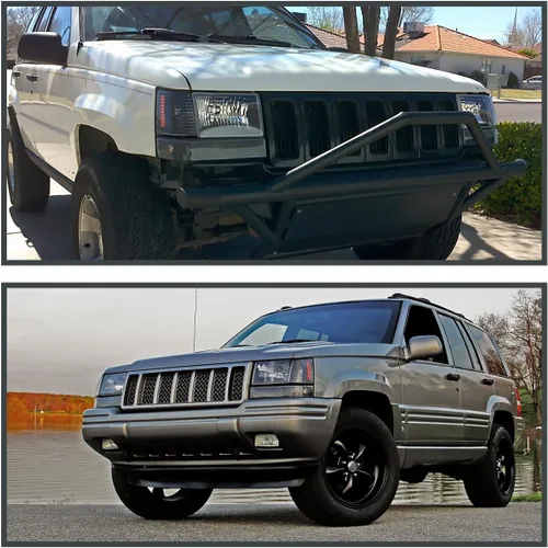 Vista 2 de Spec-D Tuning 2LBCLH-GKEE93JM-RS Negro Faro (Combo: 93 – 98 Grand Cherokee con luces de esquina y luces de defensa)