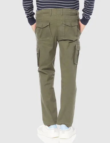 Vista 2 de Tienda Essentials Pantalón cargo elástico de ajuste recto para hombre disponible en tallas grandes y altas