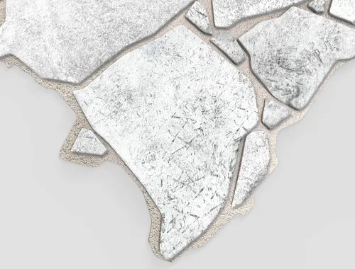 Vista 5 de Dundee Deco Panel de pared 3D de PVC de piedra sintética blanca y gris, 3.2 pies x 2.1 pies (38.6 in x 24.8 in), decoración de paneles de pared