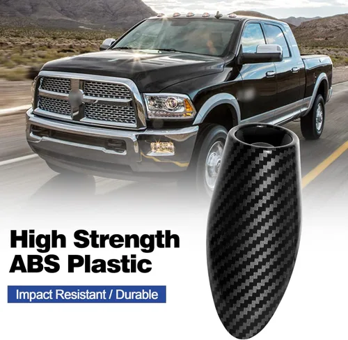 Vista 2 de Funda de Montaje de Antena AM FM Compatible con 2011 2012 2013 2014 2015 2016 2017 2018 Dodge RAM 1500 2500 3500 Accesorios Color Fibra de Carbono