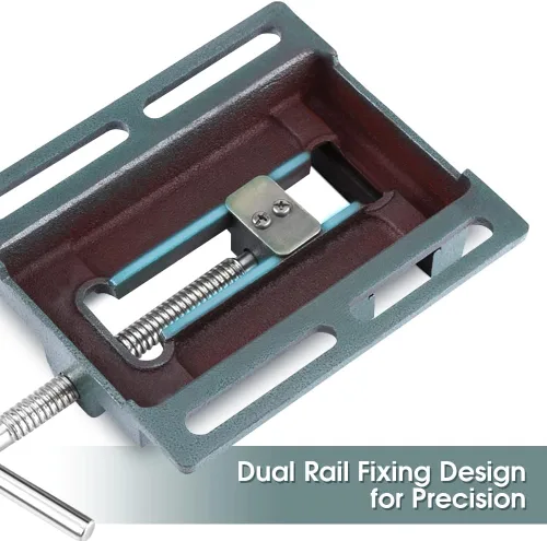 Vista 4 de Prensa de taladro de hierro fundido de 6 pulgadas, tornillo de banco de tornillo de banco de tornillo de banco para fresado, perforación