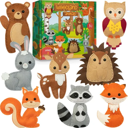 Craftorama Kit de costura para niños, divertido y educativo juego de manualidades de animales para niños y niñas de 7 a 12 años, kit de manualidades