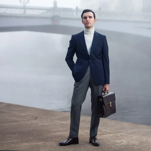 Vista 8 de Maxwell Scott Mens Luxury Quality Leather Classic 3 Section Briefcase The Paolo3 Laptop Business Travel Bag