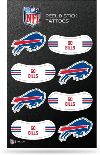 Vista 15 de Rico Industries NFL Footbal Peel & Stick Temporary Tattoos - Eye Black - Game Day Approved!