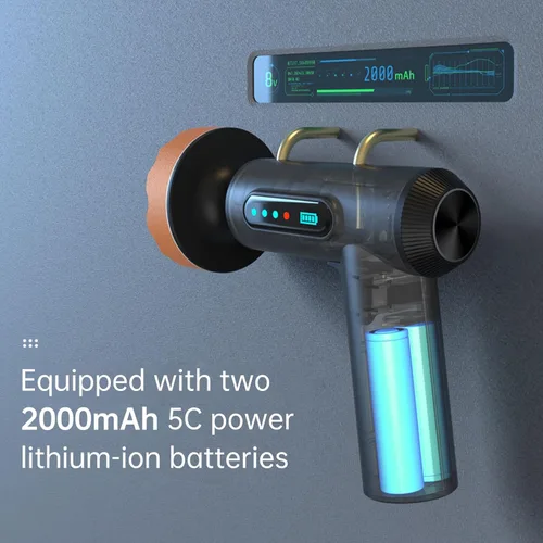 Vista 3 de Kit de pulidor inalámbrico para automóvil con baterías recargables USB-C de 2000 mAh, kit de cera portátil para automóvil con 3 discos adicionales