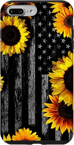 Vista 11 de American Flag with Sunflowers Case for iPhone 17