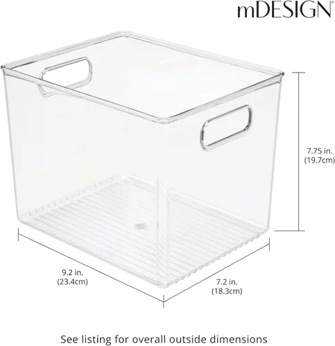Vista 2 de Organizador de plástico con asas para armarios de mDesign
