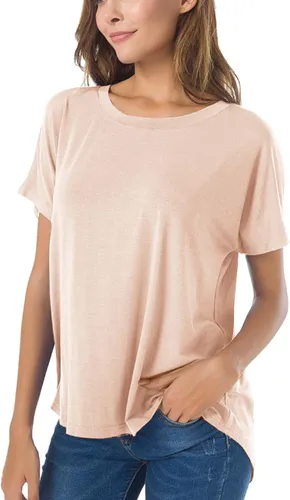 Vista 12 de Herou Camiseta Casual de Verano de Manga Corta Estilo Alto-Bajo Holgada Camisetas Básicas para Mujeres
