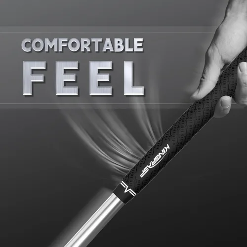 Vista 5 de Empuñaduras de golf multicompuestas, juego de 13, empuñaduras de goma suave para palos de golf, tecnología antideslizante con hilo de algodón