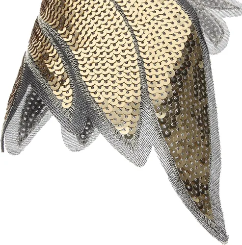 Vista 8 de OUNONA Gold Sequin Embroidered Angel Wing Patches, Large Decorative Applique for Jackets and Clothing, Garment Sewing Accessory for Women’s Costume