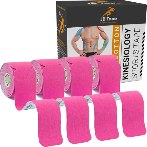 Vista 11 de JB Tape - Cinta de kinesiología – 80 tiras precortadas de 10 pulgadas – Beige – Elástica, sin látex, resistente al agua – Soporte muscular
