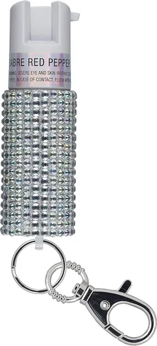 Vista 12 de SABRE Spray de pimienta con joyas, máxima potencia, diseño monocromático elegante, clip a presión de acceso rápido y fácil para sujeción segura