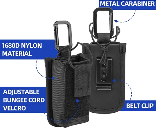 Vista 3 de Xxerciz Soporte de nailon para bocina de aire de 1.4 onzas, clip de cinturón portátil con cordón ajustable, funda protectora de transporte
