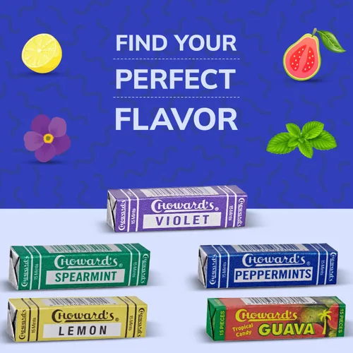 Vista 8 de Choward's Caramelo de menta Sabor aromático audaz Perfecto para aperitivos en loncheras, viajes, compartir y regalar Caramelo nostálgico