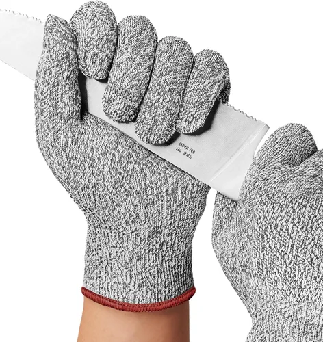 Vista 8 de PACIFIC PPE Guantes resistentes a cortes de grado alimenticio, protección de nivel 3, guantes de seguridad para corte de cocina, lavables a máquina