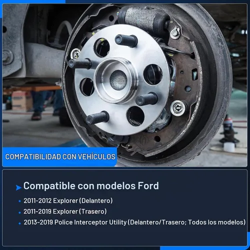 Vista 2 de Autoround 512460 Conjunto de Cubo de Rueda y Rodamiento Compatible con Ford Explorer 2011-2018 2013-2019 Police Interceptor Utility de 5 Lug