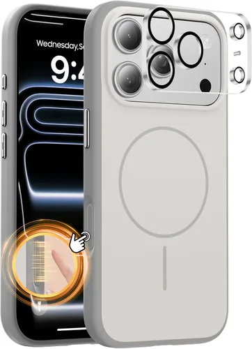 Vista 64 de Tigowos Funda Magnética para iPhone Air Compatible con MagSafe Resistente a Caídas de 16 Pies Cubierta Trasera con Sensación de Piel Mate a Prueba
