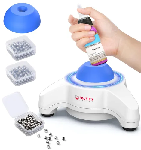 FOUR E'S SCIENTIFIC Mini mezclador Vortex – Batidora de vórtice de laboratorio, 5600 RPM, azul, función táctil portátil para tintas de laboratorio,
