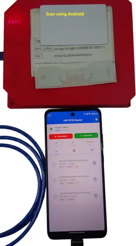 Vista 5 de JENCE J4220UX - Lector/escritor/escáner RFID USB de 14 pies (14.8 ft) de rango de 14 pies (14.8 ft), UHF 902-928MHz EPC Gen2 ISO18000 6B/6C Tag