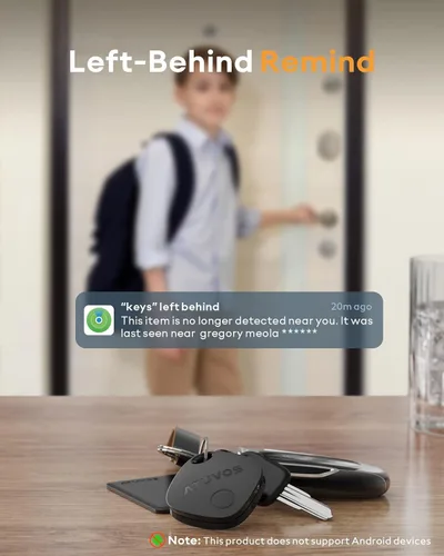 Vista 4 de Etiqueta de seguimiento ATUVOS Air Tracker - Paquete de 1, rastreador de equipaje Bluetooth compatible con la aplicación Apple Find My