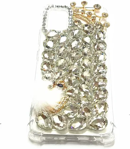 Vista 2 de Funda para Samsung Galaxy A51 5G (2020) 3D hecha a mano de lujo con piedras impresionantes de cristal de diamantes de imitación Bling Diamond