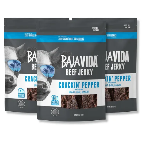Vista 8 de Baja Vida Sweet Orange Beef Jerky – Paquetes de bocadillos de carne seca saludable, sin gluten, carne de res totalmente natural, sin MSG, fabricado