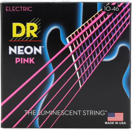 Vista 7 de DR Strings NBE-9 - Cuerdas para guitarra eléctrica de color azul neón de alta definición, cuerda ligera, 9-42