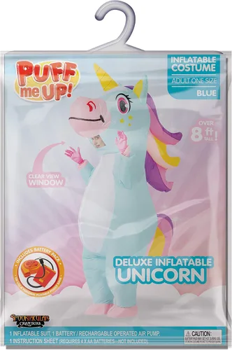 Vista 7 de Spooktacular Creations - Disfraz inflable de unicornio para montar disfraz de Halloween de lujo talla para adulto
