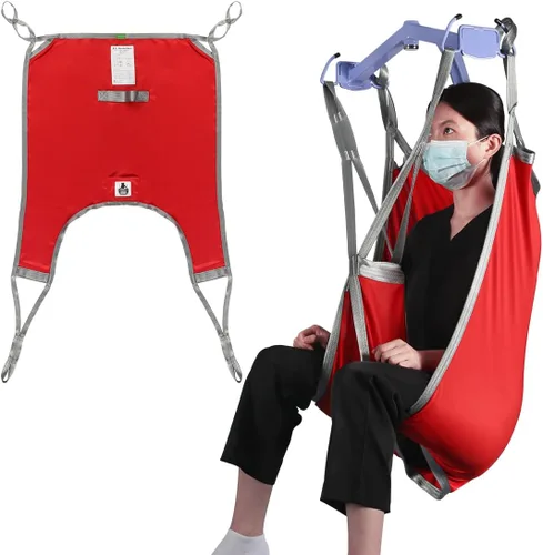 Vista 8 de EZ Assistive Eslinga dividida de pierna con espalda baja, honda de elevación para transferencia, posicionamiento y elevación, capacidad