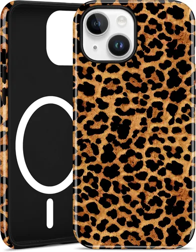Vista 55 de Jusy Compatible with MagSafe Brown Tortoise Shell Print Phone Case for iPhone 7/8/SE, Amber Trendy Luxury Magnetic Soft TPU and Hard PC Protective