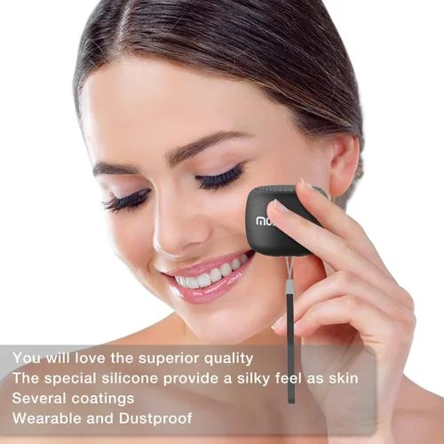 Vista 4 de Mini altavoz Bluetooth inalámbrico pequeño altavoz Bluetooth con micrófono integrado, TWS portátil para viajes, fiesta, regalo, portátil al aire