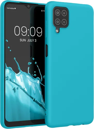 Vista 158 de kwmobile Funda compatible con Samsung Galaxy A12 - Funda protectora de silicona TPU suave y delgada - Verde oscuro mate