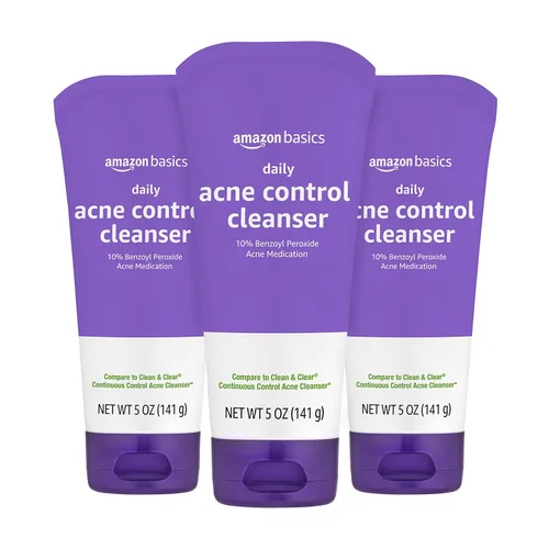 Vista 7 de Amazon Basics Limpiador facial para acné, control diario, máxima fuerza, 10% de peróxido de benzoílo, 5 onzas
