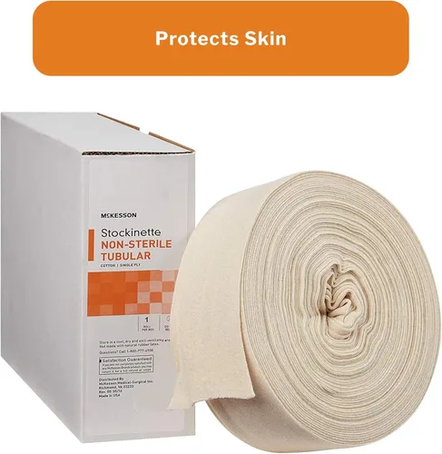 Vista 3 de McKesson Medias tubulares, vendaje de compresión de algodón bajo fundido, no estéril, 8 pulgadas x 25 yardas, 1 unidad, 1 paquete