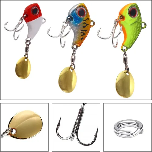 Vista 5 de 3 piezas de señuelo anzuelo de pesca señuelo de pesca cebo artificial 3D ojos señuelo de pesca suave cebos de un solo gancho para perca, trucha